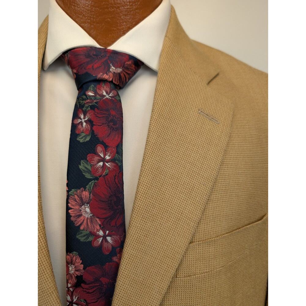 RRL Ralph Ralph Lauren Tan Brown Silk Wool Blazer 40L Sport Coat Jacket Hopsack